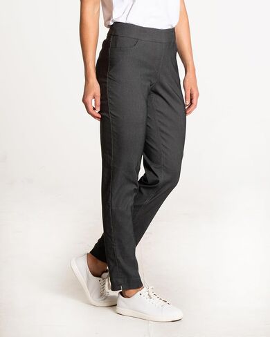 SLIM-SATION Womens Golf Apparel - Women's Regular Pull-On Straight-Leg Pant with Pockets (Midnight,8) in Saudi Arabia