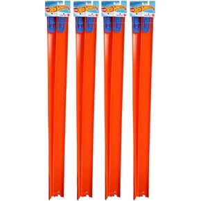 Hot Wheels Tracks Expansion Packs Track Pieces & Connectors 4 Packs of 2 (Straight Track)