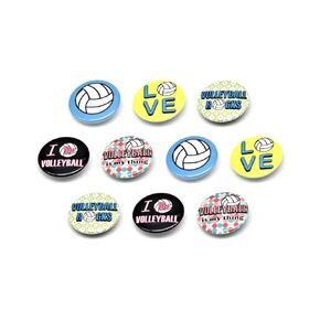 Volleyball Buttons - 1.5in Pinback Buttons (10 Buttons)