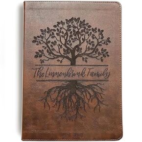 Custom Family Name ESV Journaling Bible, Tree Illustration with Personalized Family Name and Date Included in the Custom Design, Makes a Great Personalized Wedding Gift
