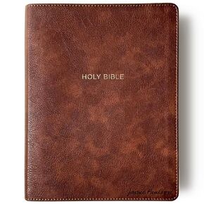 Personalized NKJV Journaling Reference Bible | Customize with Hand Lettered Name on Cover | 9780785220251