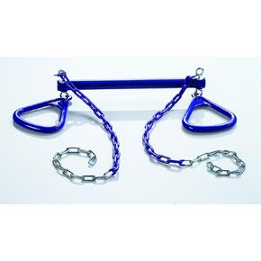 Ultimate Trapeze Bar with Rings | 6 Colors | Compatible with Most Playsets | Easy to Install | 250lb Capacity | Swing Hangers Not Included |DIY Swingset Accessory | Backyard Playground Accessories