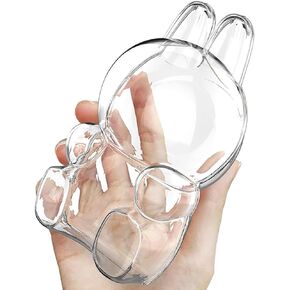 Clear PVC Protective Case for Ia bubu Figure – Portable Storage Box with Keychain, Dustproof & Scratch-Resistant, Compatible with Sitting Series