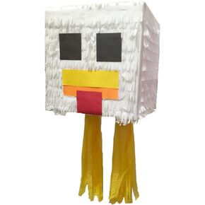 Chicken Inspired Pixelated Theme Pinata Fully Assembled Ready to Use