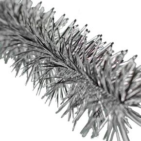 Tinsel Garland Fringe Foil Embellishment Shiny Metallic Colors 30 Feet Long 3in Width Diameter (4th of July)