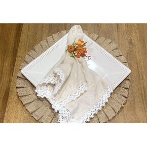 Thanksgiving Table Decor Handmade Pumpkin Decorated Napkin Rings Set of 6