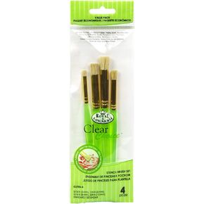 Royal and Langnickel Clear Choice Stencil Brush Set 4 Pieces - Standards 3/16 inch, 1/4 inch, 5/16 inch, 3/8 inch