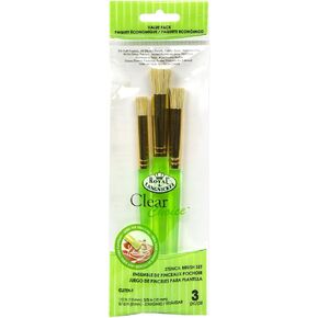 Royal and Langnickel Clear Choice Stencil Brush Set 3 Pieces - Standards 1/2 inch, 3/8 inch, 5/16 inch