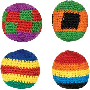 Raymond Geddes Woven Hacky Sack Balls for Kids, Assorted (Pack of 12)