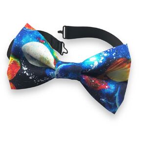 Planets Bow Tie/Galaxy Geeky Adjustable Bow Tie/Astronomy Pre-Tied Ready to Ship Bowtie