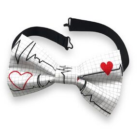 Heart Beat EKG Bow Tie/Medical Nurse Doctor Adjustable Bow Tie/Pre-Tied Ready to Ship BowTie