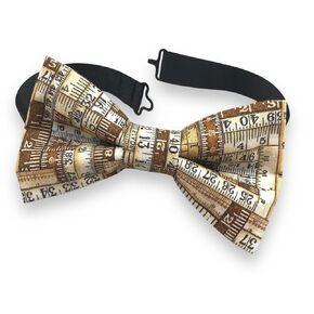 Measure Tape Carpenter Ruler Bow Tie/Adjustable BowTie/Pre-Tied Ready to Ship/Cool Gift Preppy