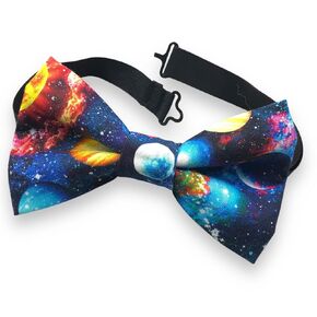 Planets Bow Tie/Galaxy Geeky Adjustable Bow Tie/Astronomy Pre-Tied Ready to Ship Bowtie
