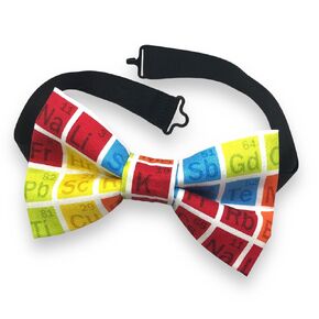 Periodic Table Bow Tie/Chemestry Geeky Adjustable BowTie/Pre-Tied Ready to Ship Colorful Bow Tie