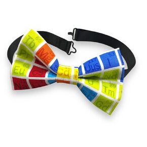 Periodic Table Bow Tie/Chemestry Geeky Adjustable BowTie/Pre-Tied Ready to Ship Colorful Bow Tie