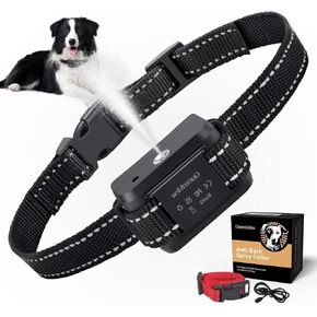 Citronella Dog Bark Collar, Citronella Bark Collar, Adjustable Spray Anti Bark Collar with 2 Straps, Rechargeable Dog Bark Training Device, Safe Bark Control for Small Large Dog Indoor Outdoor