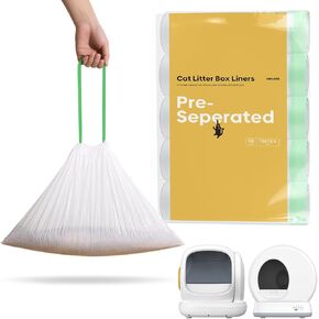 90 Count Cat litter bags Liners Compatible with Meo Want Self-cleaning Cat Litter Box MW-SC01 MW-SC02 MW-LR01,Tear-free Leak-proof 18" x 12.6"