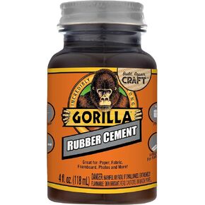 Gorilla 105779 Rubber Cement, 4-oz. - Quantity 6
