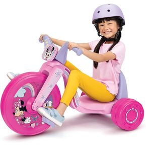 Minnie Mouse Ride-On 15" Fly Wheels Cruiser Tricycle Bike, Trike Has Built-in Light on Both Sides of Big Wheel, Ages 3-7, for Kids 41"-44" Tall - 70 lbs. Weight Limit15 Fly Wheel Ride On