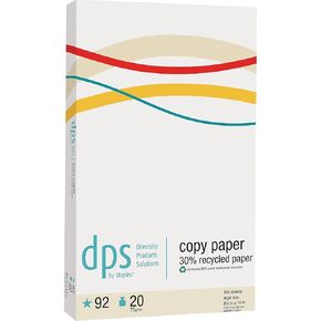 Multipurpose Paper, 30% Recycled, 8.5x14, 20 lb, 92 Brightness, 500 Sheets (DPS08514RCY)')