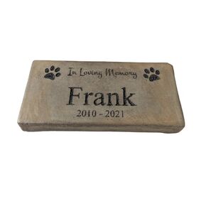 Personalized Engraved Pet Memorial Stone 11.5"x 5.5" In Loving Memory