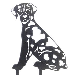 Corten Steel Catahoula Leopard Dog Silhouette Yard Stake (Large)