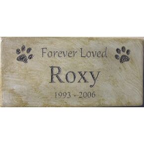Personalized Engraved Pet Memorial Stone 11.5"x 5.5" Forever Loved