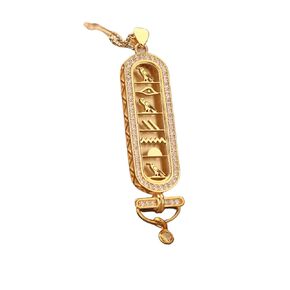 Cartouche Personalized Name Necklace, 14k Gold Personalized Handmade, Egyptian Pendant Jewelry Women, Hieroglyph Egypt Name Necklace by HStudio