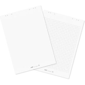 Limit 2 x Flip Chart Pad Squared and Blank 20 Sheets per Pad 80gsm White