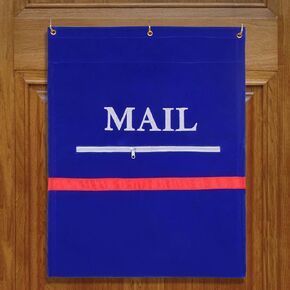 Mail Catcher for Mail Slots Letter Bag Post Efficient Organizer for Home Office and Garage Doors Basket Letter Cage Door Bag (Cream)