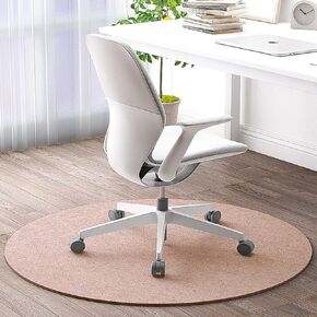 Chair Mat Circular Floor Protection Non-Slip Mat Desk Chair Mat Sound Absorbing Prevents Floor Scratches (Color : Brown Size: 100cm (39.37in)) (Gray 180cm (70.86in))