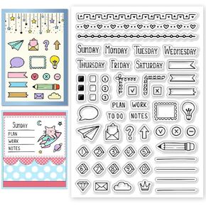Chgcraft Reading Diary Clear Stamps Review Stamps Framprent Silicone Clear Stamp Seals for DIY Scrapbooking Photo Decoration ، 4.3x6.3 Inch