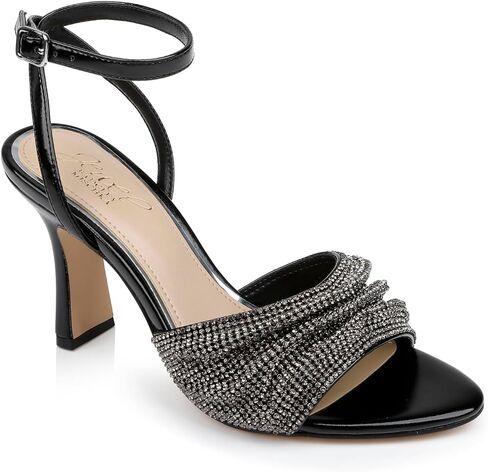 Jewel Badgley Mischka Huntley Crystal Strap Stiletto Heel Sandal in Saudi Arabia