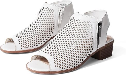 J. Adams Tracy Booties for Women - Peep Toe Low Block Heel Bootie in Kuwait