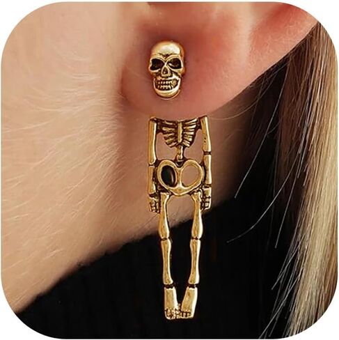 Spider Ear Cuff for Women Punk Crawler Earrings Gothic Ear Wrap Earrings Skull Hand Climber Earrings No Piercing Earrings for Girls Halloween Christmas Party Jewelry Gifts for Girlfriend in Saudi Arabia
