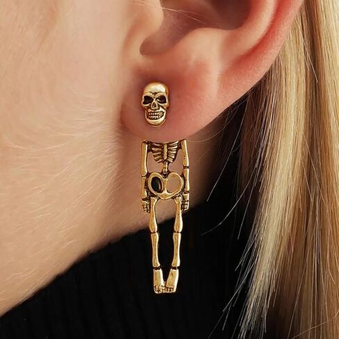 Spider Ear Cuff for Women Punk Crawler Earrings Gothic Ear Wrap Earrings Skull Hand Climber Earrings No Piercing Earrings for Girls Halloween Christmas Party Jewelry Gifts for Girlfriend in Saudi Arabia