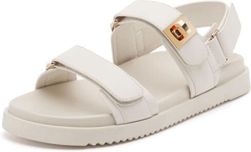 vodvob Women’s Flat Sandals with Soft Cushioned Footbed Open Toe Slides Adjustable Slip On Slippers for Summer in Saudi Arabia