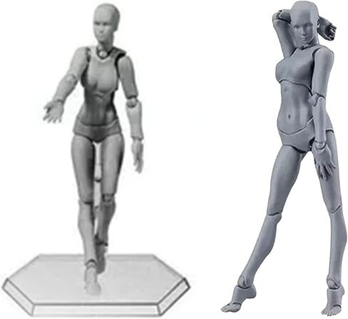 PVC Action Figure Body with Holder - Opesable Desible - لرسم الرسومات (MAN) (امرأة) (رجل) (امرأة) (رجل) (امرأة) in Kuwait