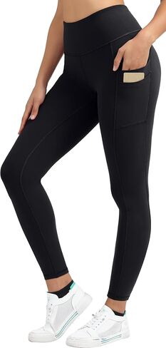 Ewedoos Yoga Pants with Pockets High Waisted Leggings with Pockets for Women Tummy Control Gym Leggings Workout Pants Gray in Saudi Arabia