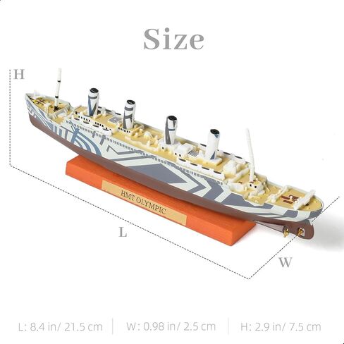 1/1250 RMS Titanic Cruise Ship Model Classic Alloy Metal Die-cast Boat Model Legendary British Cruise with Wooden Display Stand Suitable for Collection or Gift for Adults in Saudi Arabia