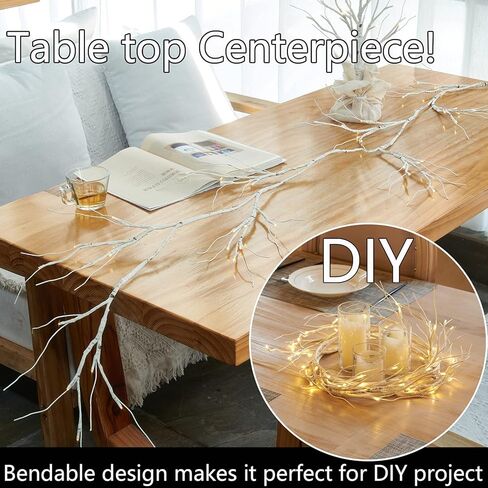 فودديوس مضاءة بطارية أغطية الزيتون التي تعمل مع توقيت 96 LED Fairy Lights 6ft ، Mantle Fireplace Vine Garland مع أضواء لزخرفة عيد الفصح الربيع عيد الميلاد حفل زفاف in Kuwait