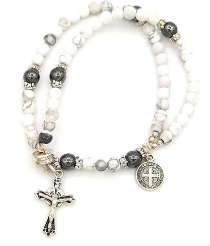 Wrist Rosary Howlite and Hematite in Saudi Arabia