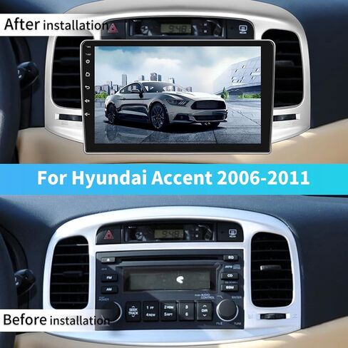 [2+64G] ستيريو سيارة Android 13 لسيارة Hyundai Accent 2006-2011 مع Apple Carplay&Android Auto، راديو سيارة بشاشة تعمل باللمس 9 بوصة مع وصلة مرآة GPS WiFi Bluetooth FM/RDS SWC AUX-in+كاميرا احتياطية in Saudi Arabia