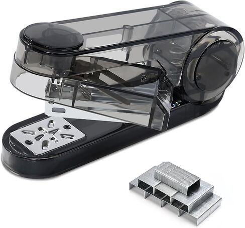 Temiary Swing-Arm Stapler Stapler مع 400 Staples ، 360 درجة تدوير سطح المكتب Staplers للكتيب أو الكتب ملزمة ، سعة 25 ورقة للمكتب المكتبي الفصول المكتبية (الأرجواني) in Saudi Arabia