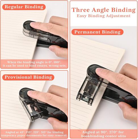 Temiary Swing-Arm Stapler Stapler مع 400 Staples ، 360 درجة تدوير سطح المكتب Staplers للكتيب أو الكتب ملزمة ، سعة 25 ورقة للمكتب المكتبي الفصول المكتبية (الأرجواني) in Saudi Arabia
