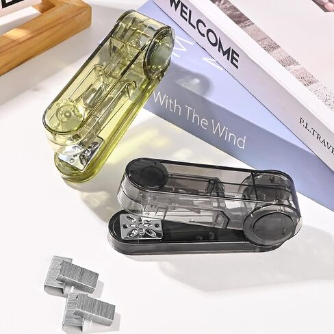 Temiary Swing-Arm Stapler Stapler مع 400 Staples ، 360 درجة تدوير سطح المكتب Staplers للكتيب أو الكتب ملزمة ، سعة 25 ورقة للمكتب المكتبي الفصول المكتبية (الأرجواني) in Saudi Arabia