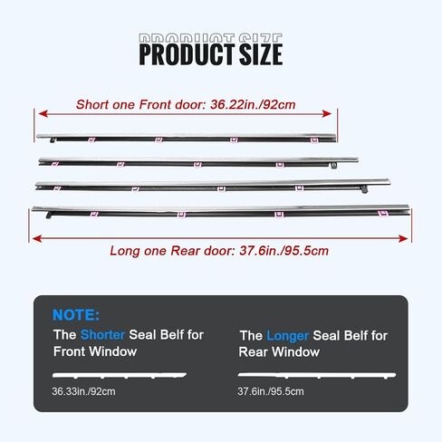 Newsmarts 4 قطعة السير الوقائي النوافذ ختم حزام الباب صب الطقس قطاع لهوندا سيفيك 2006-2011 يستبدل #72450-SNA-A01 72410-SNA-A01 72950-SNA-A01 72910-SNA-A01 in Kuwait
