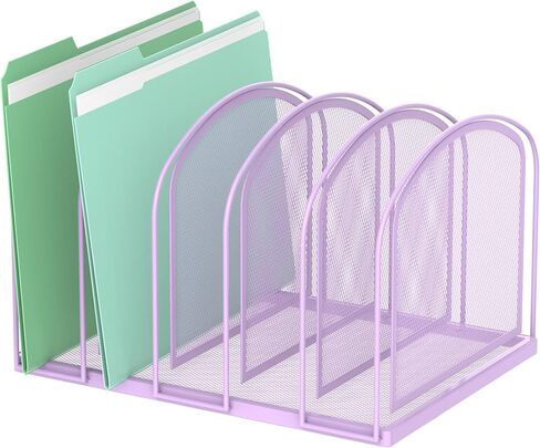 منظم الملفات الفاتح للمكتب ، منظم مكتب شبكة من 5 مقاطع ، حامل ملفات ملفات سطح المكتب العمودي ، حامل مجلد الملف للمستلزمات المكتبية ، الأسود in Kuwait