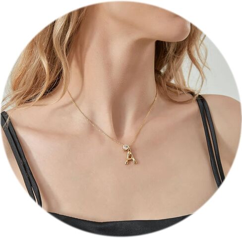 Gold Initial Necklaces for Women,18k Gold Plated Heart Necklace for Girl,Handmade Personalized Necklaces as Gift on Mother's Day, Anniversaries, Birthdays, etc. (A) in Saudi Arabia