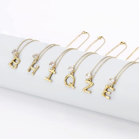 Gold Initial Necklaces for Women,18k Gold Plated Heart Necklace for Girl,Handmade Personalized Necklaces as Gift on Mother's Day, Anniversaries, Birthdays, etc. (A) in Saudi Arabia
